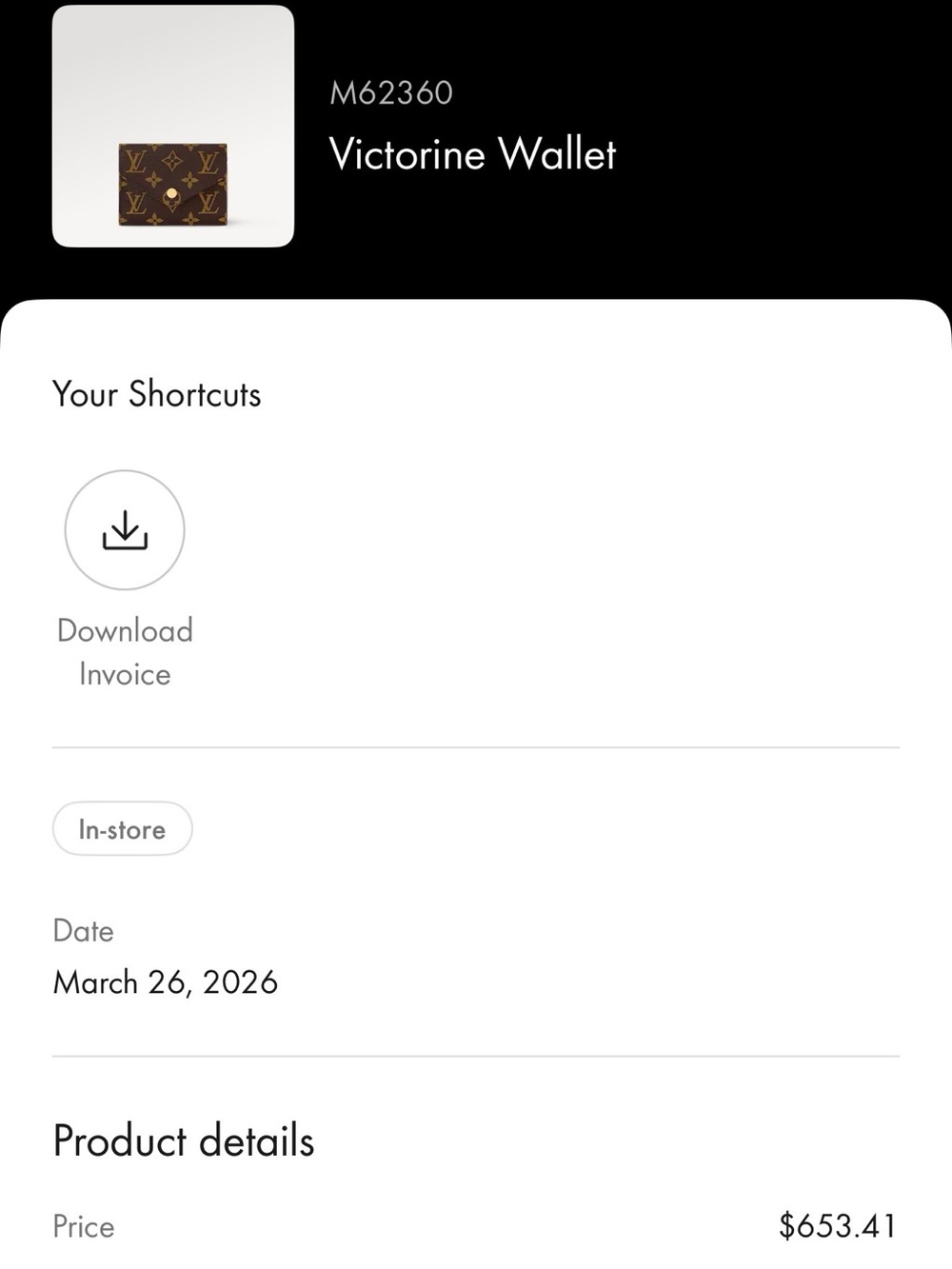 Louis Vuitton Monogram Victorine Wallet - Picture 10 of 10
